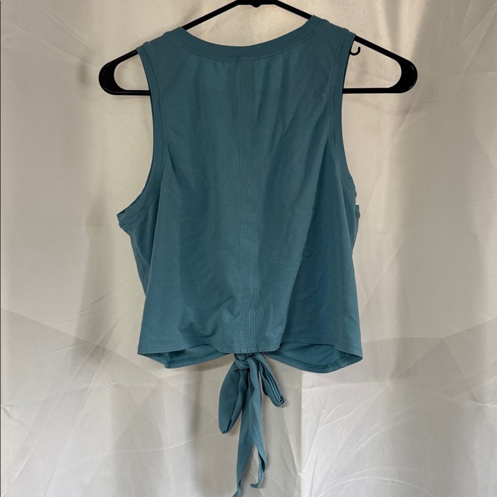 Lululemon Teal Tie Front Tank Size 6 - Picture 2 of 4